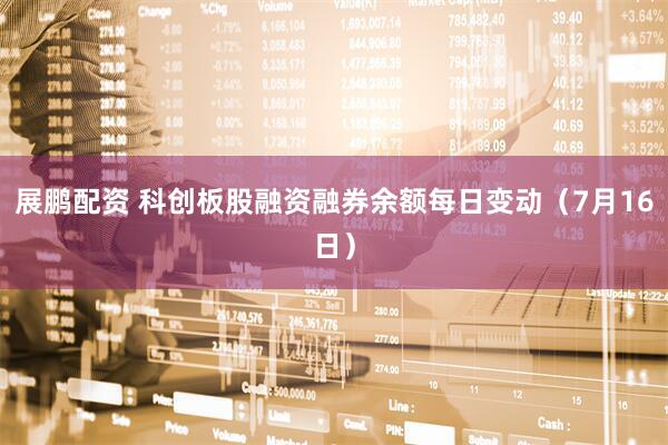 展鹏配资 科创板股融资融券余额每日变动（7月16日）